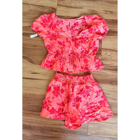 Adore me Floral Two-Piece Set Size S NWT - Picture 1 of 4